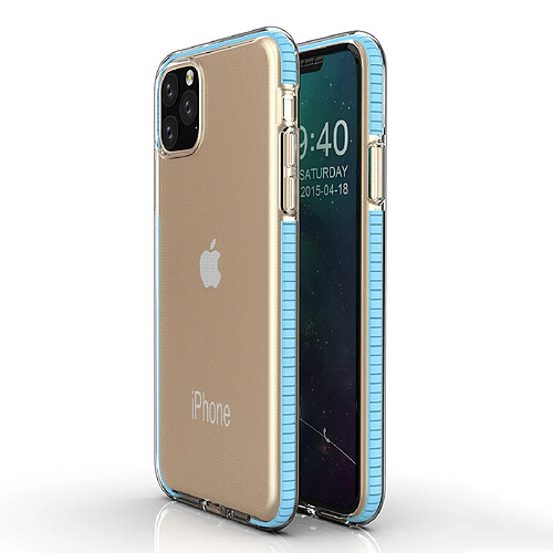 Wewoo Coque Souple Pour iPhone 11 Pro TPU Housse de protection antichute bicolore bleu ciel