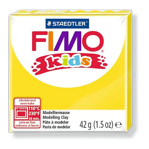 Pâte Fimo Kids 42 g Jaune 8030.1 - Fimo