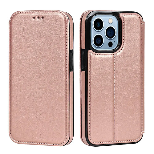 Coque en TPU + PU fermeture magnétique avec support et porte-cartes or rose pour votre iPhone 11 Pro Max 6.5 pouces