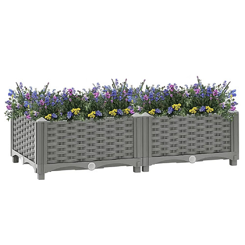 Maison Chic Jardinière,Lit surélevé - Bac à fleurs - pot de fleur 80x40x23 cm Polypropylène -GKD62114