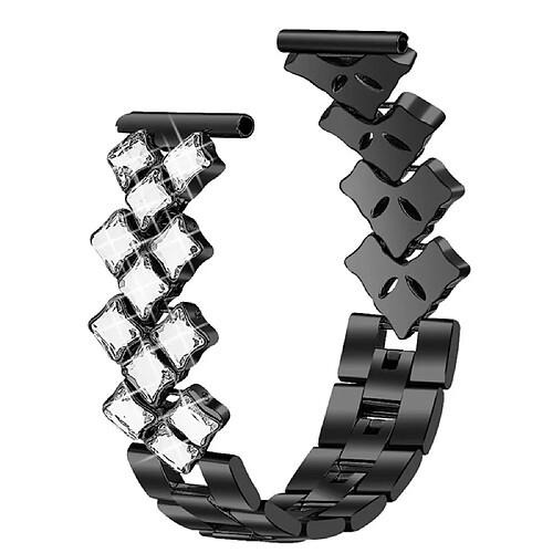 Bracelet en métal décor de strass, noir pour votre Samsung Gear S3 Classic/S3 Frontier