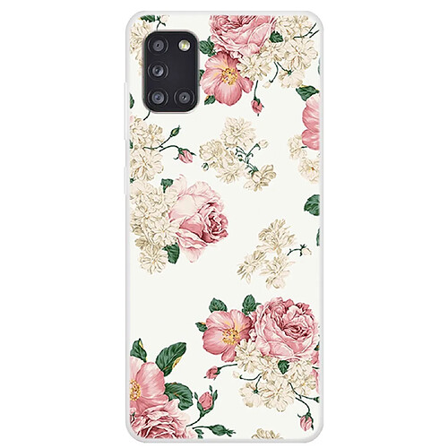 Coque en TPU impression de motifs souple fleurs en floraison pour votre Samsung Galaxy A31