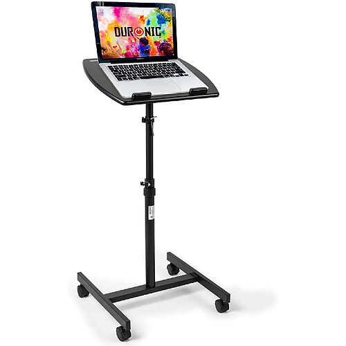 Duronic Table de travail mobile assis-debout WPS27 | Podium à roulettes | Grande surface pour PC ou vidéo projecteur | Hauteur ajustable 67,5 – 100 cm | Capacité 10 kg | Idéal pour les présentations