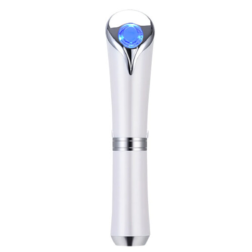 Chrono Le nouvel instrument électrique d'embellissement des yeux stylo bâton vibration chauffage poche oculaire masseur importé instrument de beauté en jade coloré(Blanc)