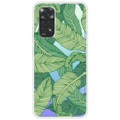 Coque en TPU antichoc Feuilles vertes pour votre Xiaomi Redmi Note 11S 4G/Redmi Note 11 4G (Qualcomm)