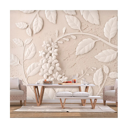 Artgeist Papier peint - Paper Flowers (Beige) [350x245]