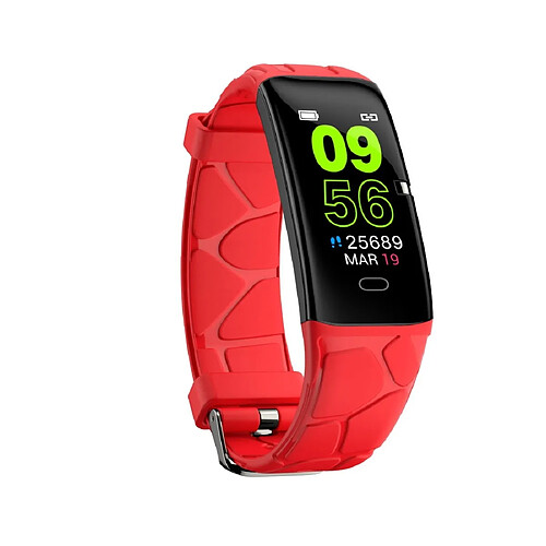 Wewoo Bracelet connecté E58 Écran couleur IPS de 0,96 pouce Smartwatch IP67 imperméablerappel d'appel à l'assistance / surveillance de la fréquence cardiaque / de la pression artérielle / du sommeil / Oxymètre rouge