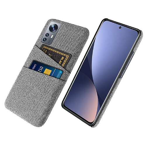 Coque en TPU avec porte-cartes, gris clair pour votre Xiaomi 12 Pro