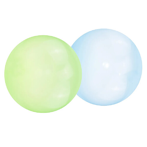 2x Ballon à Bulles Gonflable Super Ballon Extensible Fête En Plein Air Bleu + Vert S