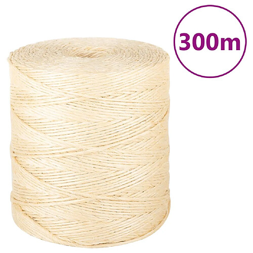 vidaXL Corde 100 % sisal 2 mm 300 m