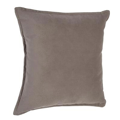 Pegane Coussin coloris taupe - Dim : 45 x 45 cm