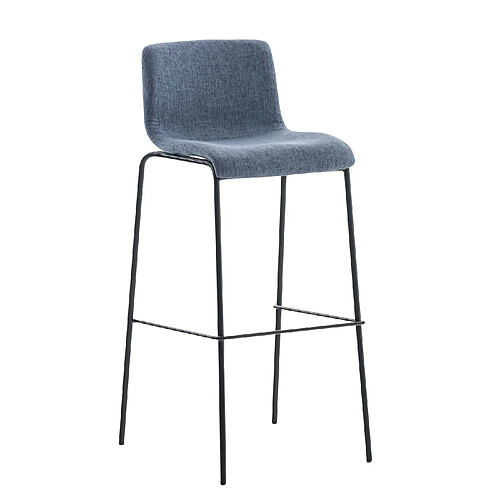 Non Tabouret de bar Hoover tissu 4 pieds structure noir