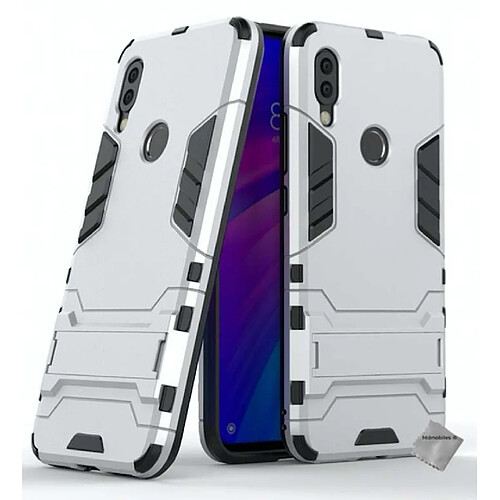 Htdmobiles Coque rigide anti choc pour Xiaomi Redmi 7 + film ecran - ARGENT