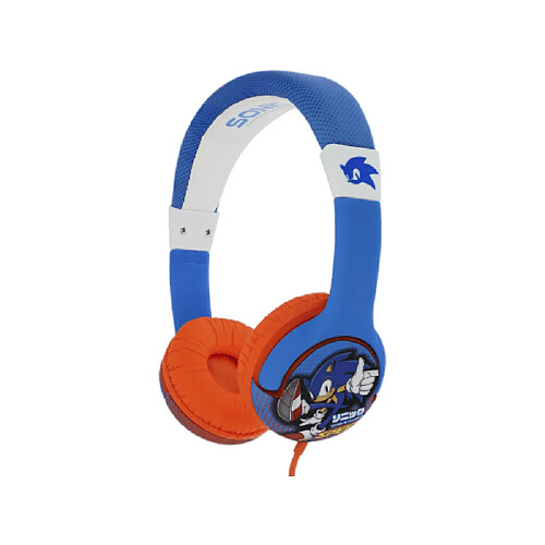 Sonic The Hedgehog Kids Casque Audio Filaire Enfant Pliable Supra-Auriculaire Cuir Bleu