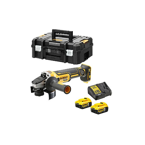 Meuleuse XR 18V Brushless Dewalt DCG405NT 2 batteries 50 Ah chargeur TSTAK