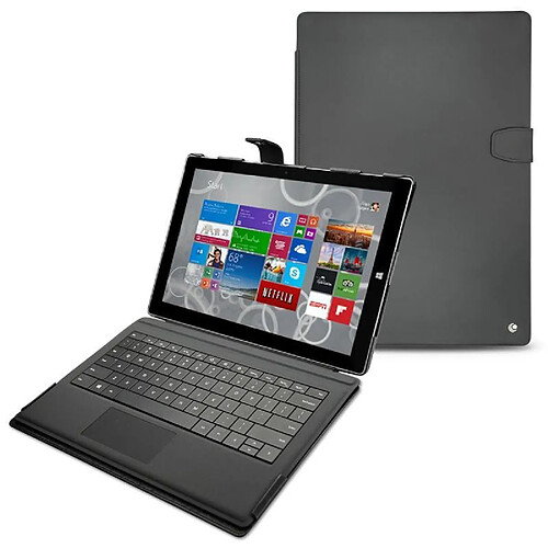 Housse cuir Microsoft Surface Pro 3 - Seconde peau - Noir ( Nappa / Black ) - NOREVE