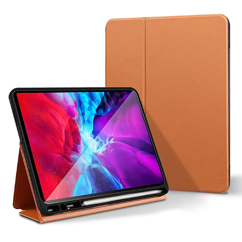 X-Level Etui en PU + TPU svelte avec support marron pour votre Apple iPad Pro 11 pouces (2020)/(2018)