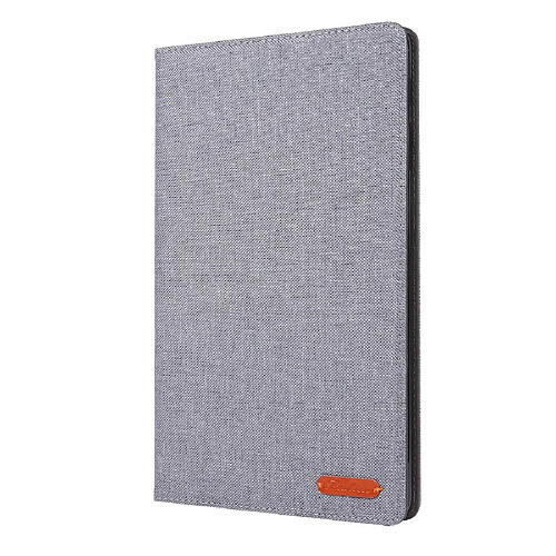 Wewoo Housse Coque Pour Galaxy Tab a 10.1 2019 Étui en cuir PU T510 / T515 Teature avec à rabat horizontal porte-carte et fentes cartes Gris