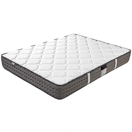 LUXURY LITERIE Matelas Zen (20 cm) et Oreiller, mousse haute densité, ferme, face été/hiver, 140x200cm