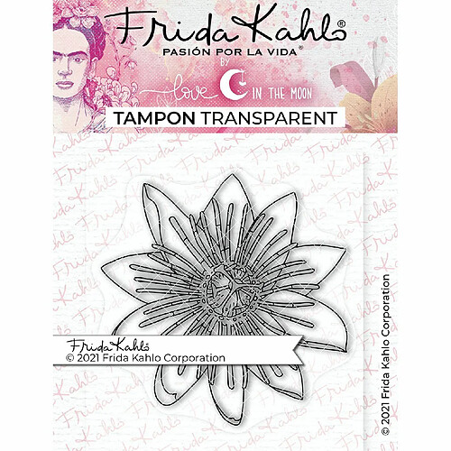 Youdoit Tampon transparent - Fleur Passiflore 2- 9,5 x 6,5 cm