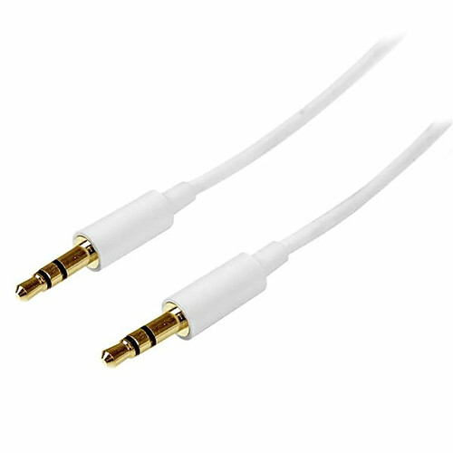 Câble Audio Jack (3,5 mm) Startech MU1MMMSWH Blanc 1 m