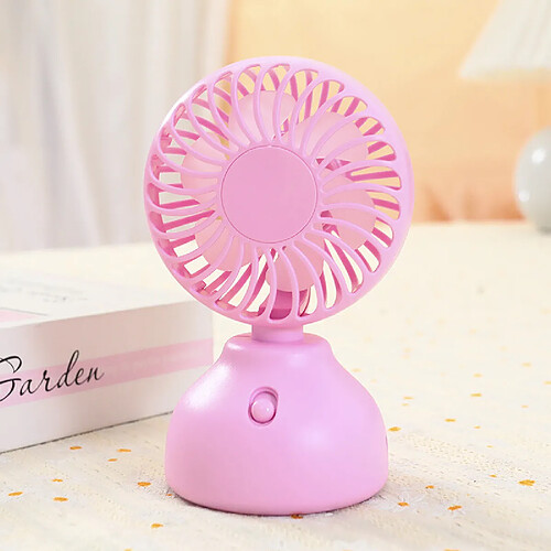 (Rose) Ventilateur De Conception En Forme De Bureau De Charge Usb Portable Pour Les Voyages d'Étude