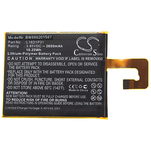 vhbw batterie compatible avec Lenovo TAB E7, TB-7104F tablette (2650mAh, 3,85V, Li-polymère)