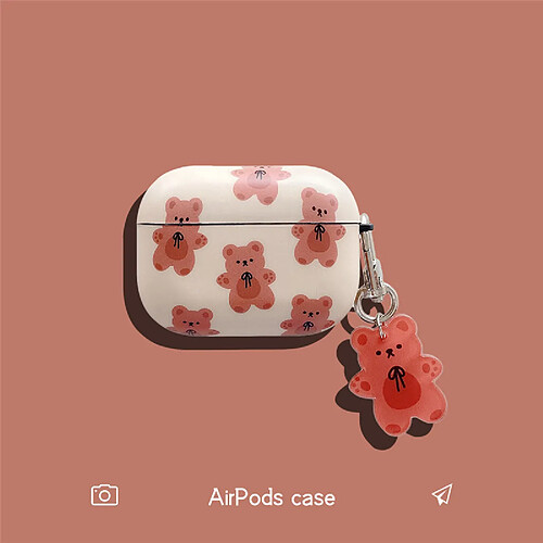 GUPBOO Airpods Coque Housse Étui Protecteur Compatible pour AirPods Pro-ours mignon bowknot