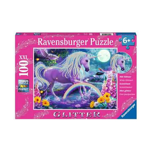 Ravensburger 100 Pcs XXL licorne puzzle à paillettes