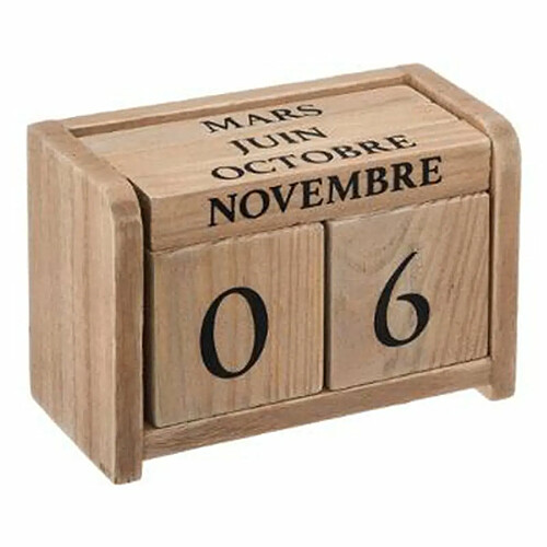 Calendrier en Bois Colonial 11cm Naturel