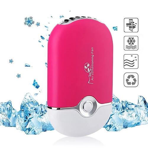 Wewoo Ventilateur électrique Magenta Portable Mini USB Chargeur Climatiseur Réfrigération Petit de poche