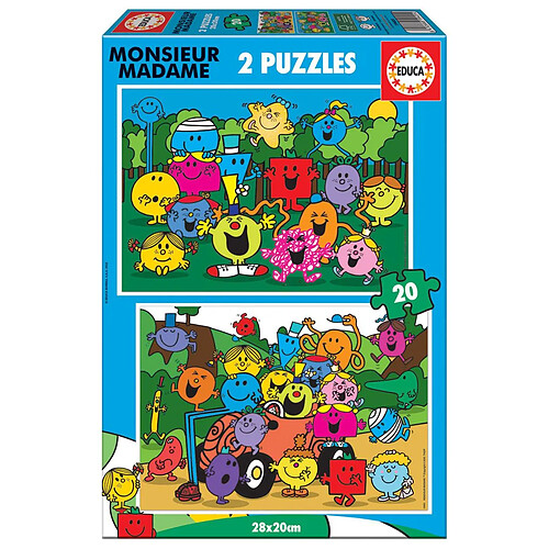 Educa Borras Puzzle 2 x 20 - Monsieur Madame