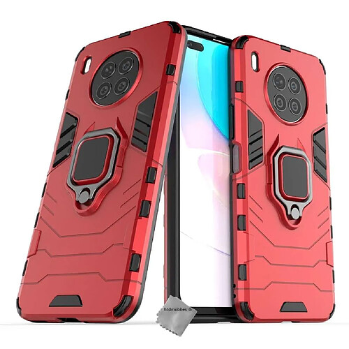 Htdmobiles Coque rigide anti choc pour Huawei Honor 50 Lite / Nova 8i + verre trempe - ROUGE