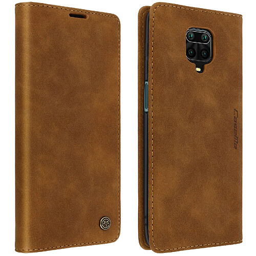 Étui Redmi Note 9S / 9 Pro / 9 Pro Max Vintage Porte-carte Support CaseMe Marron