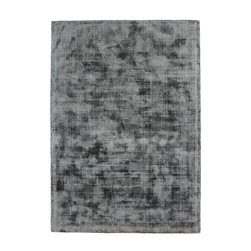 Thedecofactory LUXURY - Tapis en viscose effet soyeux gris foncé 120x170