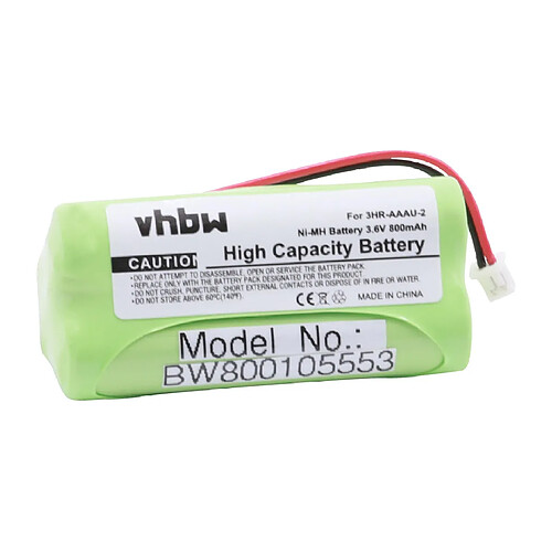 vhbw Batterie 800mAh (3.6V) pour téléphone fixe sans fil Bang & Olufsen BeoCom 2 remplace 3HR-AAAU-2.