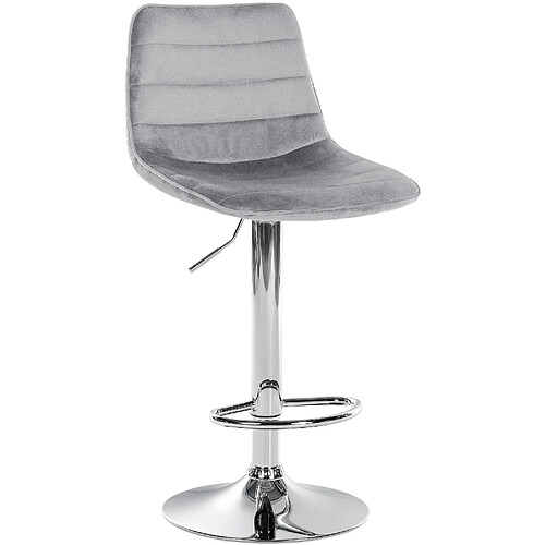 Non Tabouret de bar Lex velours chrome