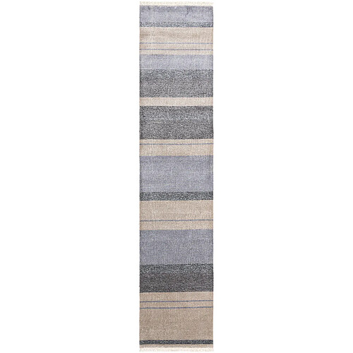 Vidal Tapis de couloir en laine 389x84 gris Darya