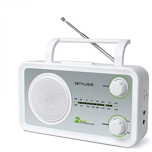 Muse radio de Cuisine FM Ondes Moyennes MW piles ou secteur blanc