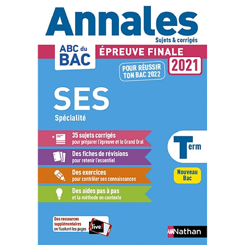 SES spécialité terminale : épreuve finale 2021 : nouveau bac · Occasion