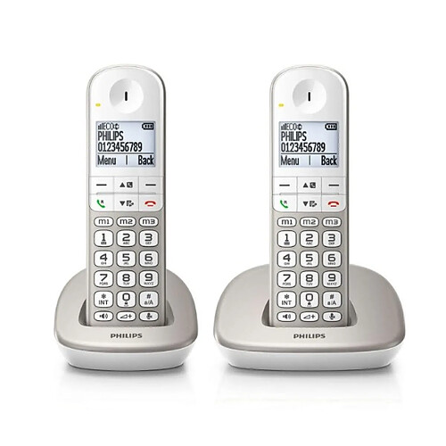 Téléphone Sans Fil Philips XL4902S/22 1,9" 550 mAh GAP (2 pcs) Blanc