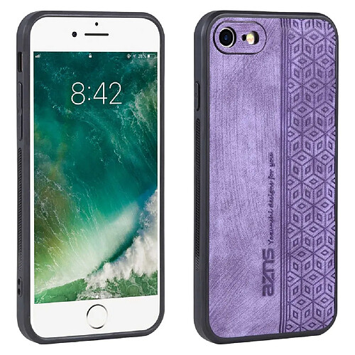 Coque en TPU + PU AZNS anti-chute pour votre iPhone 7/8 4.7 pouces/SE (2020)/SE (2022) - violet