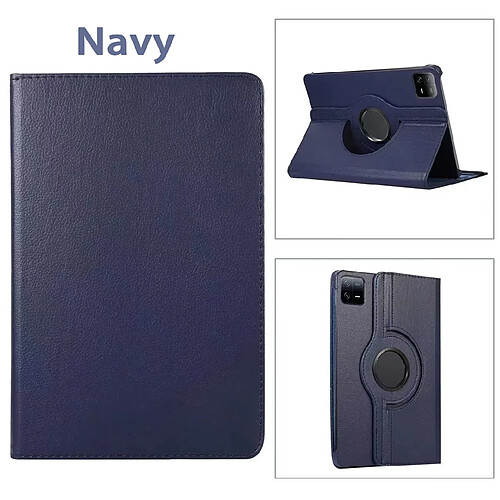 Housse Cover Etui protection pour Xiaomi Pad 6S Pro 12.4 pouces rotative 360 degrés bleue - Pochette XEPTIO