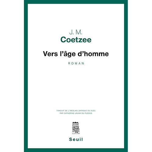 Vers l'âge d'homme · Occasion