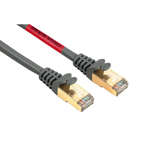 HAMA Câble réseau CAT 5 croisé STP, fiche RJ45 mâle-mâle, 5,00 m