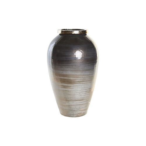 Vase DKD Home Decor 25 x 25 x 43 cm Verre Aluminium Multicouleur Moderne