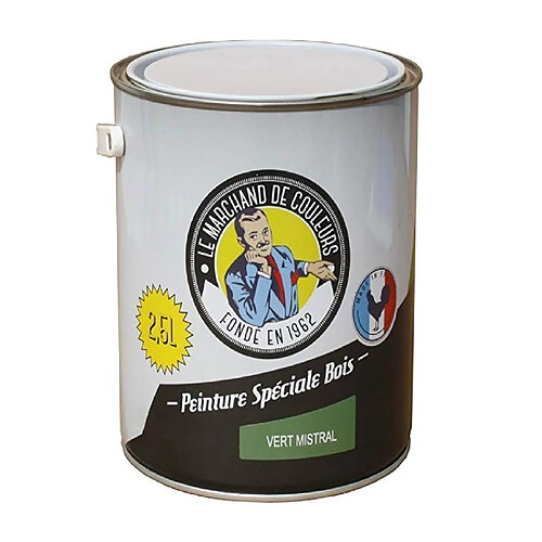 Peinture Spécial Bois - Satinée - Vert mistral - 2.5 L - ONIP