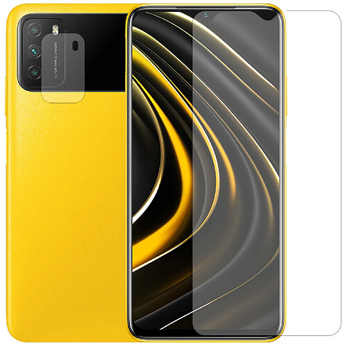 Verre trempé pour Xiaomi Poco M3 6.53" + Verre trempé camera arrière protecteur - 9H Film Protection en Verre Trempé - Visiodirect -