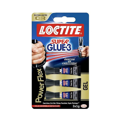 3 Mini tube de Super GLUE 3 Power Flex - 3x1g