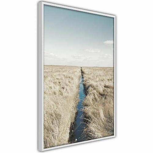 Paris Prix Affiche Murale Encadrée Drainage Ditch 20 x 30 cm Blanc